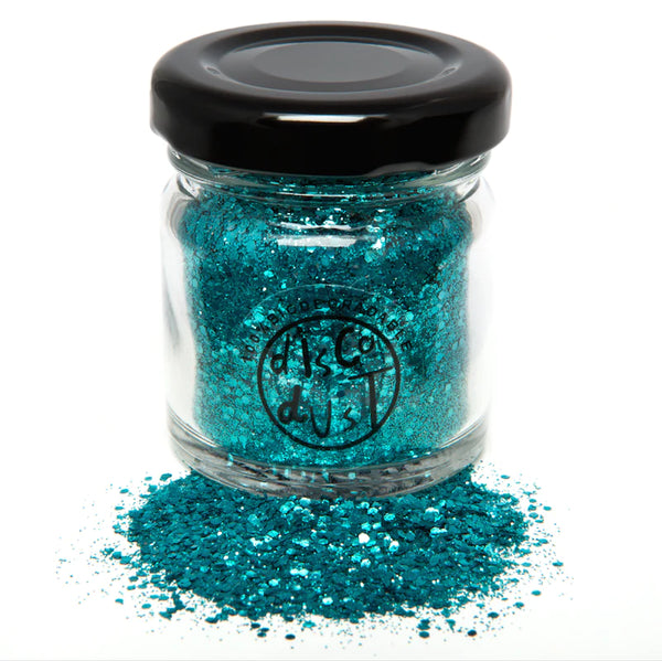DISCO DUST LONDON BIODEGRADABLE GLITTER - CHUNKY MIX - TURQUOISE 20g